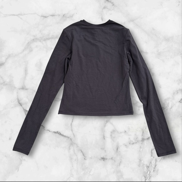 SKIMS Cotton Jersey Long Sleeve TShirt Iron Size S Style AP2010047 - Picture 3 of 3